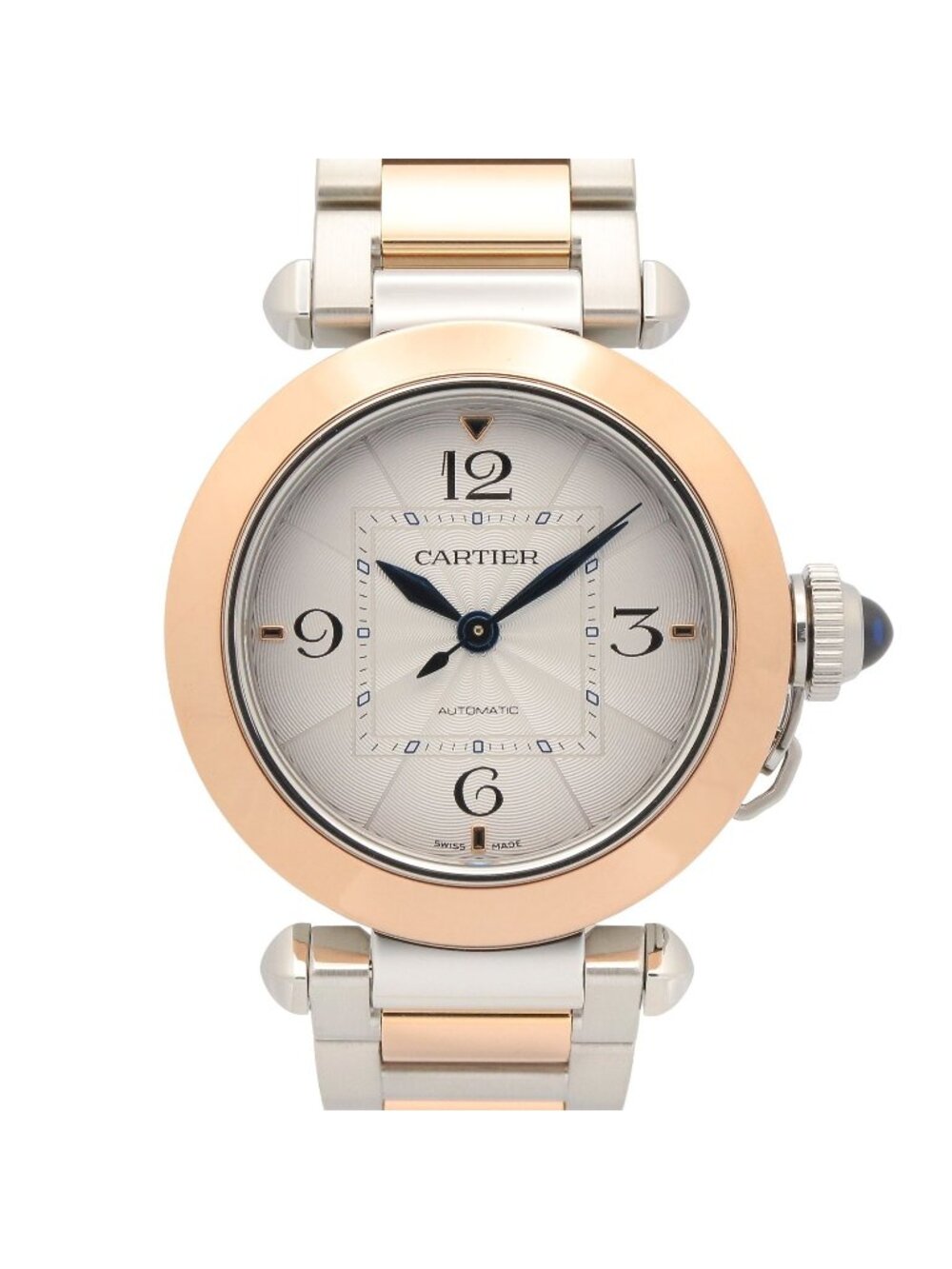 Cartier Watch Pasha de Cartier Silver 18k Pink Gold Stainless Steel Boys